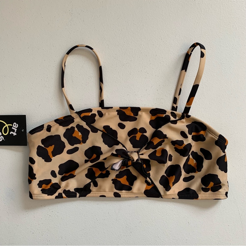 Art Class Cheetah Print Bikini Top Girl’s Size XL NWT